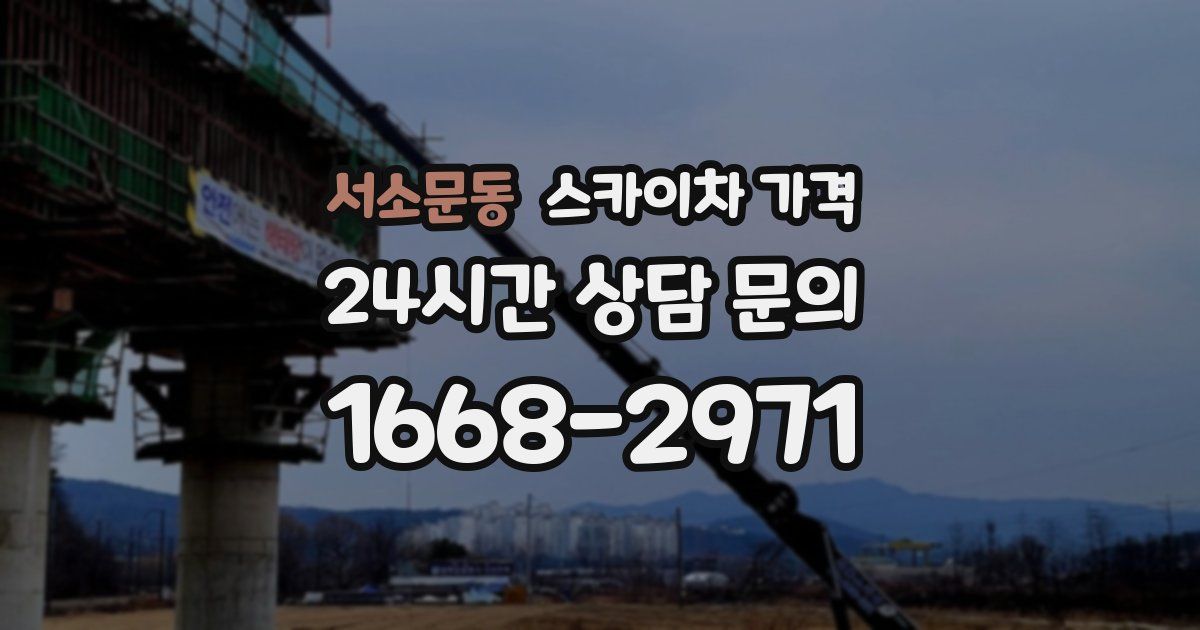 서소문동 스카이차 가격