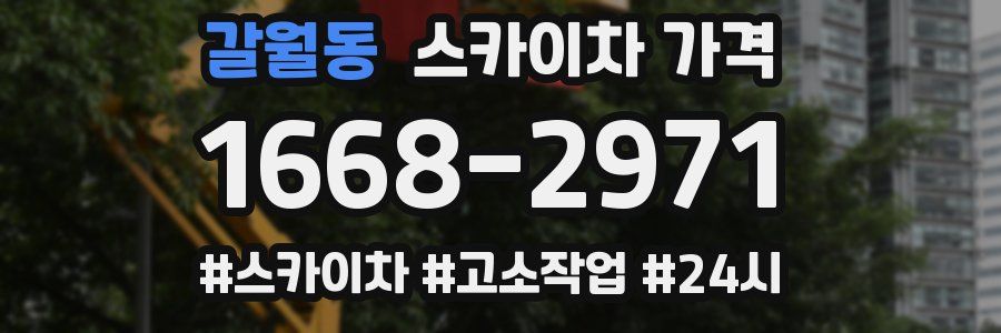 갈월동 스카이차 가격