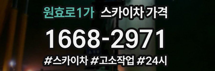 원효로1가 스카이차 가격