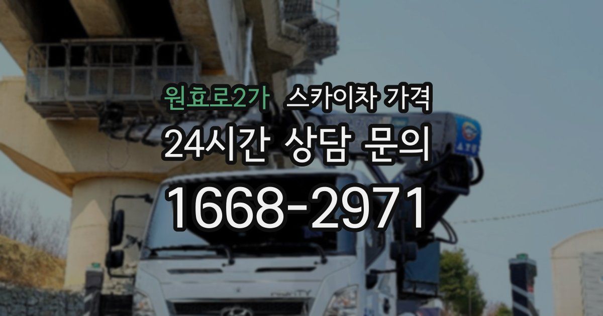 원효로2가 스카이차 가격