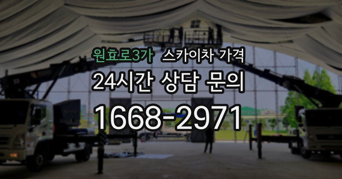 원효로3가 스카이차 가격