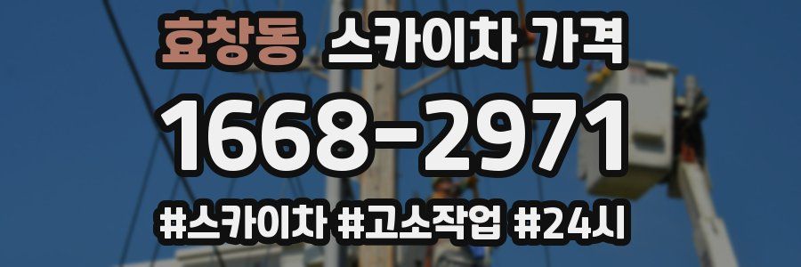 효창동 스카이차 가격