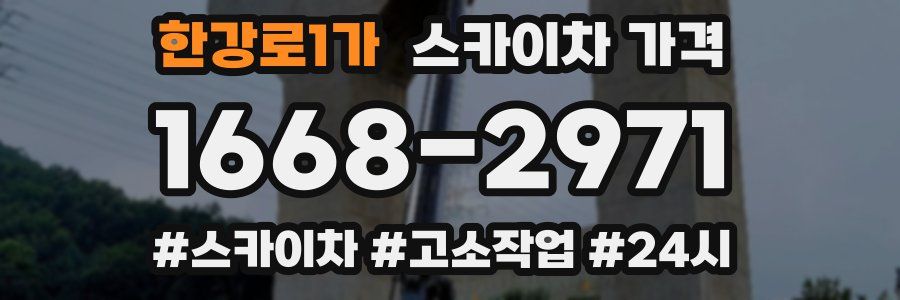 한강로1가 스카이차 가격