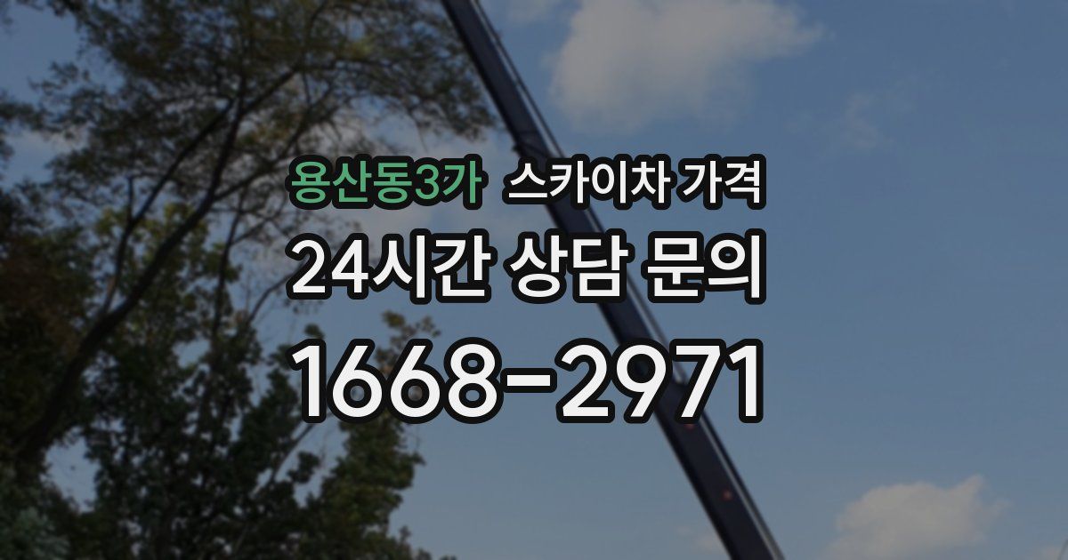용산동3가 스카이차 가격