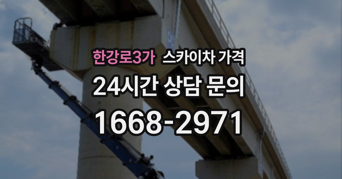 한강로3가 스카이차 가격