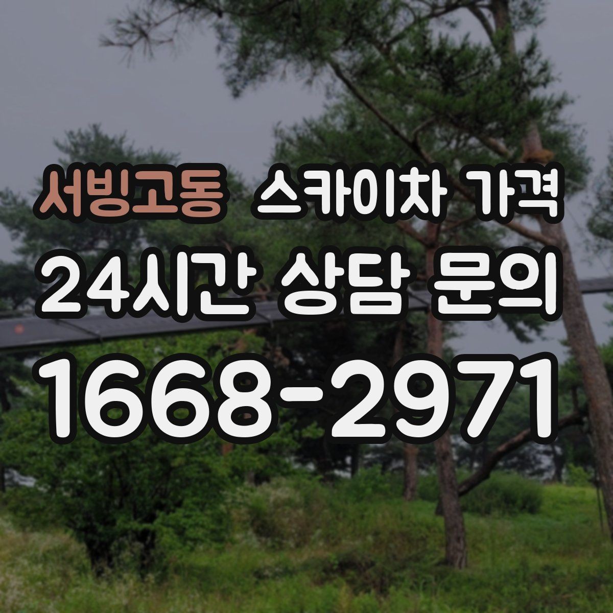 서빙고동 스카이차 가격 전선이 낮게 지나가는 구간 작업 체크