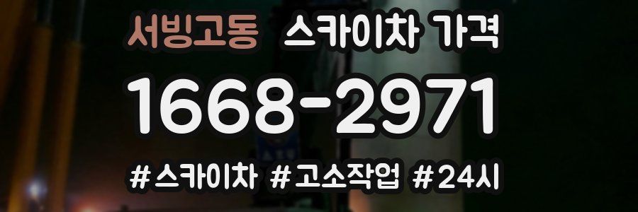 서빙고동 스카이차 가격