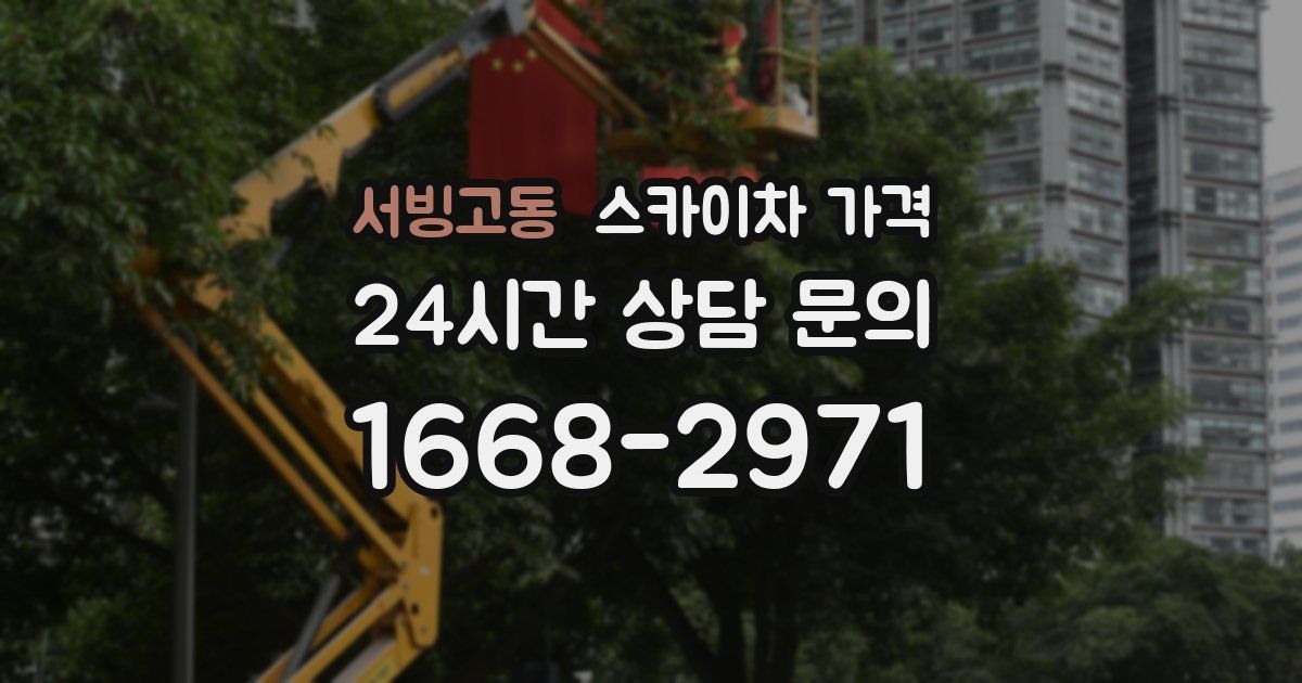 서빙고동 스카이차 가격