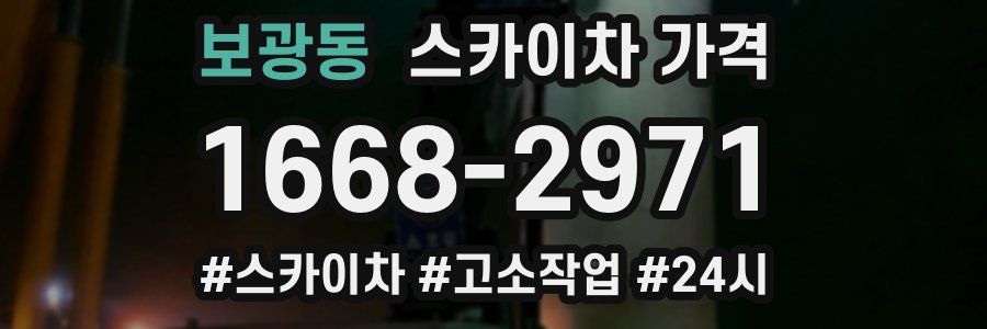 보광동 스카이차 가격