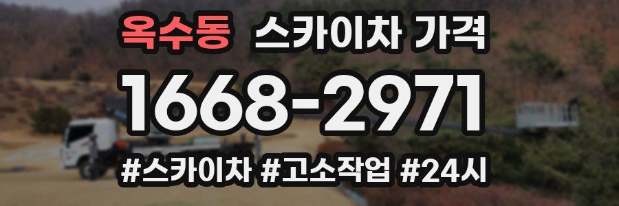 옥수동 스카이차 가격