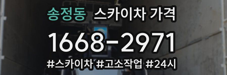 송정동 스카이차 가격