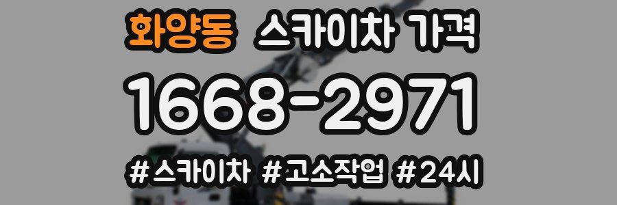 화양동 스카이차 가격