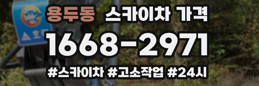 용두동 스카이차 가격