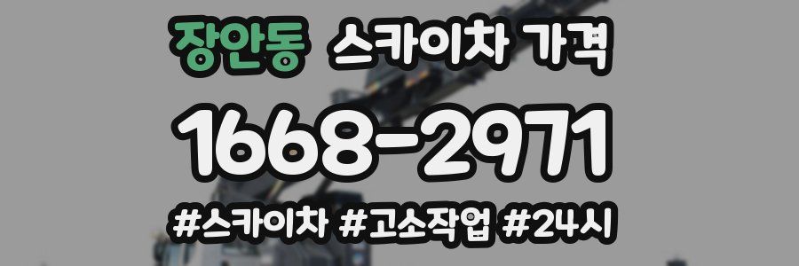 장안동 스카이차 가격