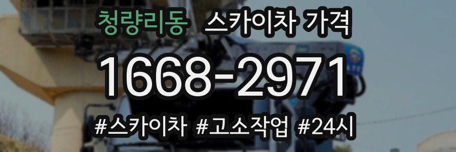 청량리동 스카이차 가격