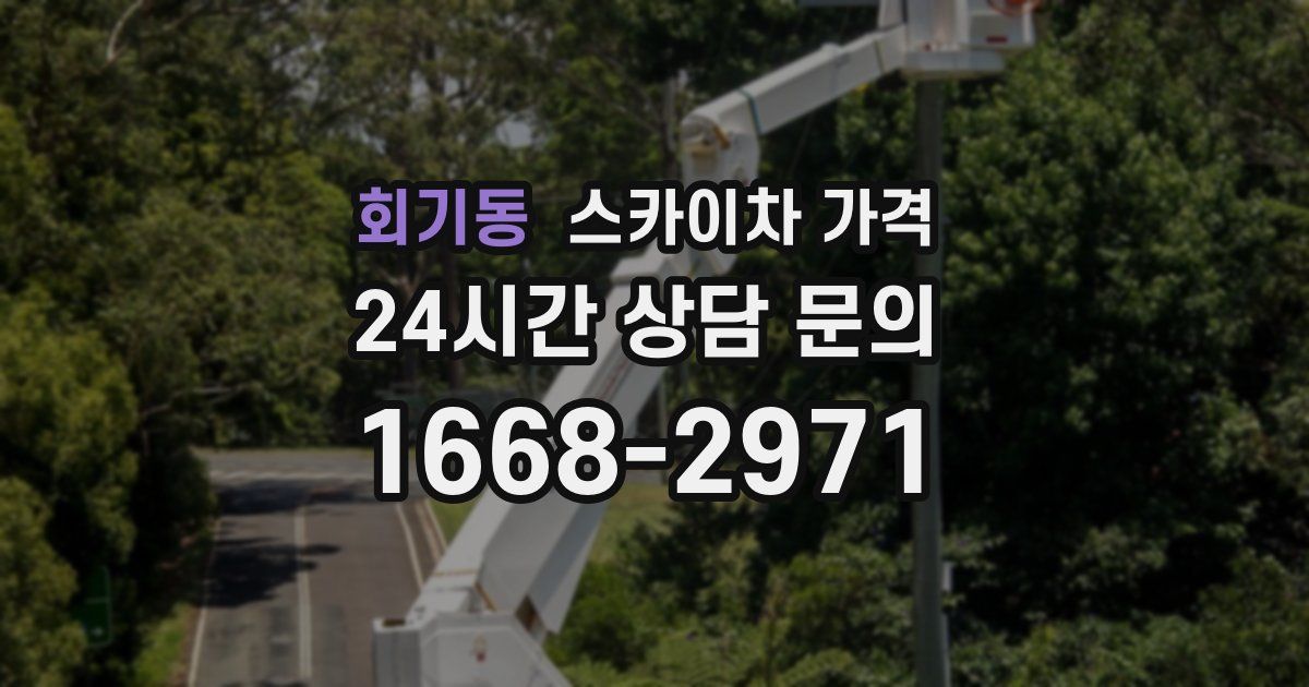 회기동 스카이차 가격
