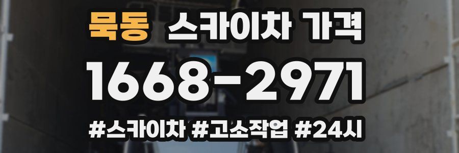 묵동 스카이차 가격