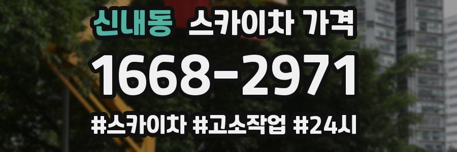 신내동 스카이차 가격