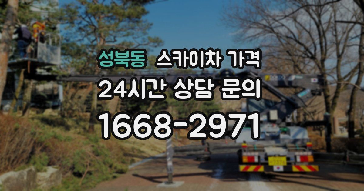 성북동 스카이차 가격