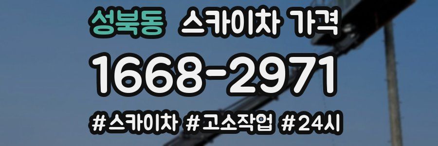 성북동 스카이차 가격