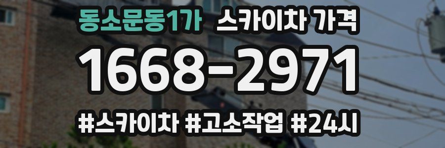 동소문동1가 스카이차 가격