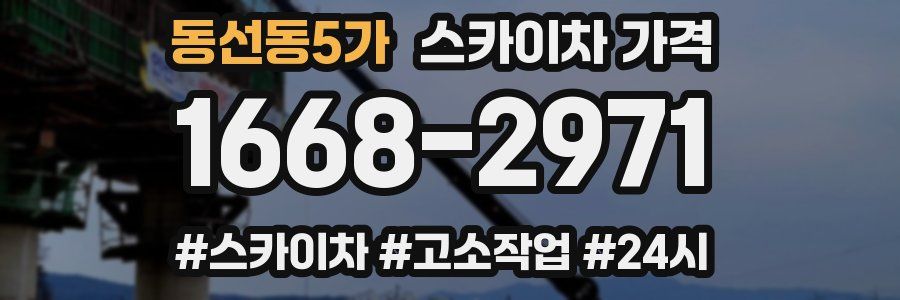 동선동5가 스카이차 가격