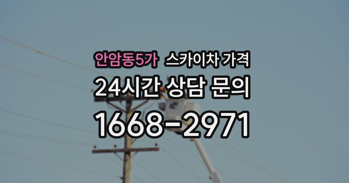 안암동5가 스카이차 가격