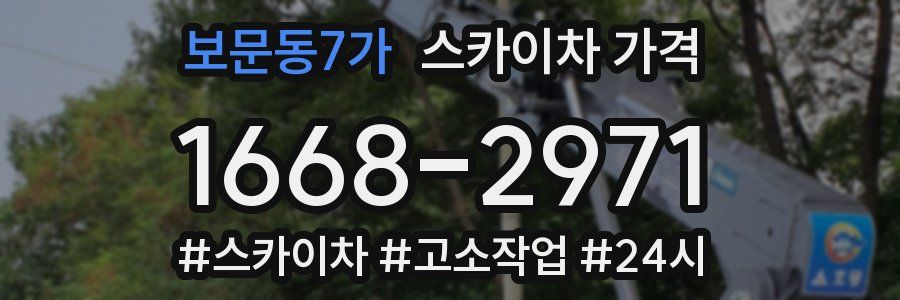 보문동7가 스카이차 가격