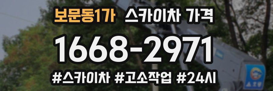 보문동1가 스카이차 가격