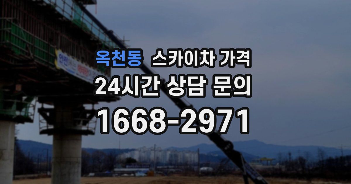 옥천동 스카이차 가격