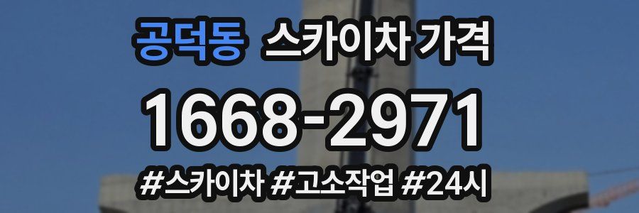 공덕동 스카이차 가격