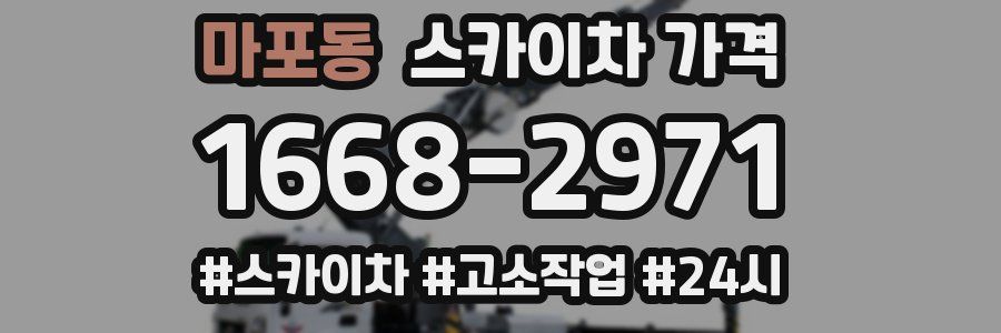 마포동 스카이차 가격