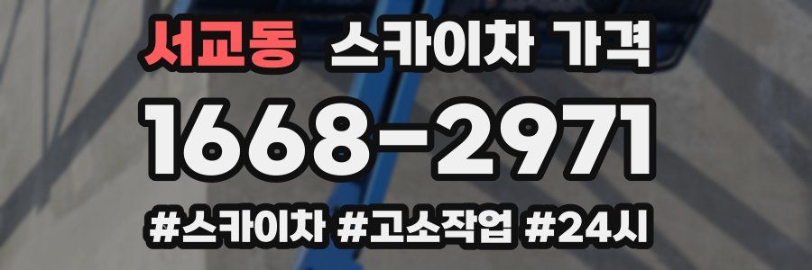 서교동 스카이차 가격