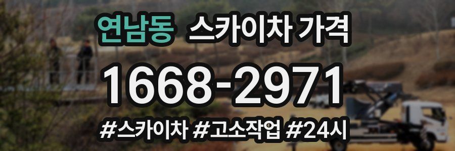 연남동 스카이차 가격