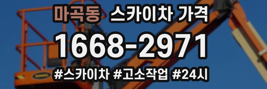 마곡동 스카이차 가격