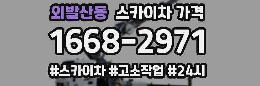 외발산동 스카이차 가격