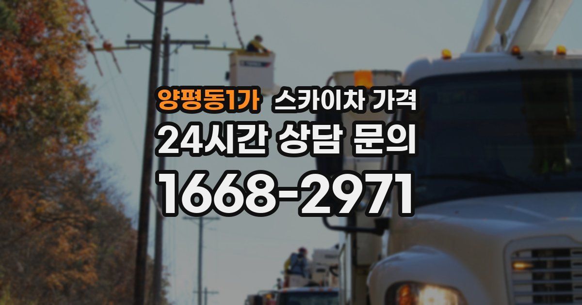 양평동1가 스카이차 가격