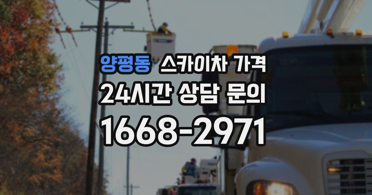 양평동 스카이차 가격