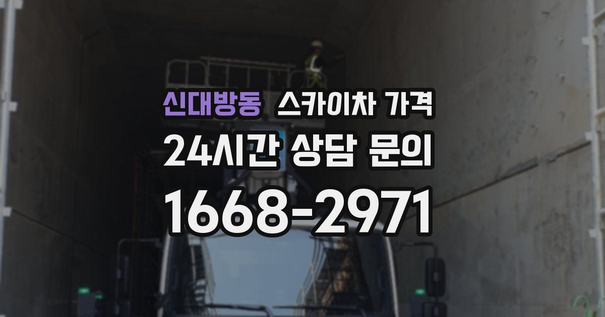 신대방동 스카이차 가격