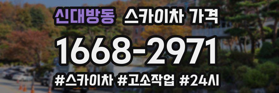 신대방동 스카이차 가격