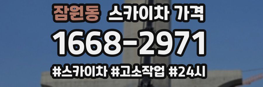 잠원동 스카이차 가격