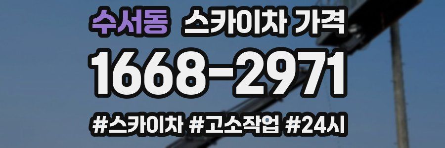 수서동 스카이차 가격