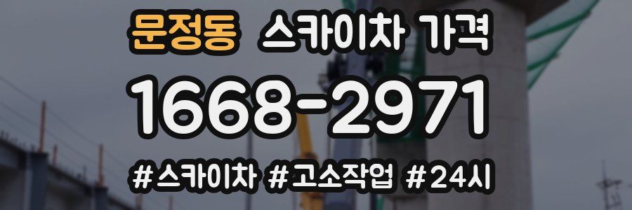 문정동 스카이차 가격