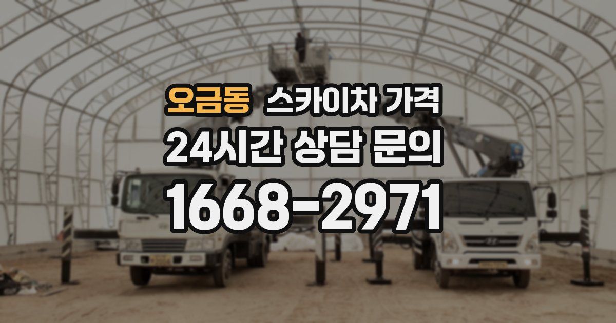 오금동 스카이차 가격