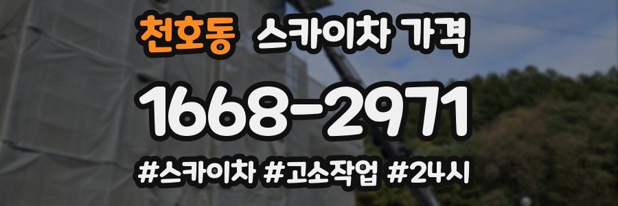 천호동 스카이차 가격