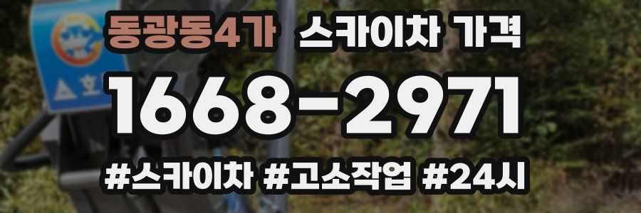 동광동4가 스카이차 가격