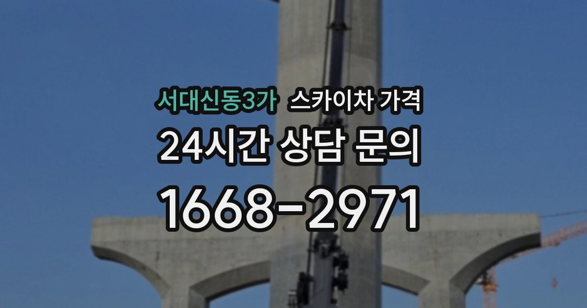 서대신동3가 스카이차 가격