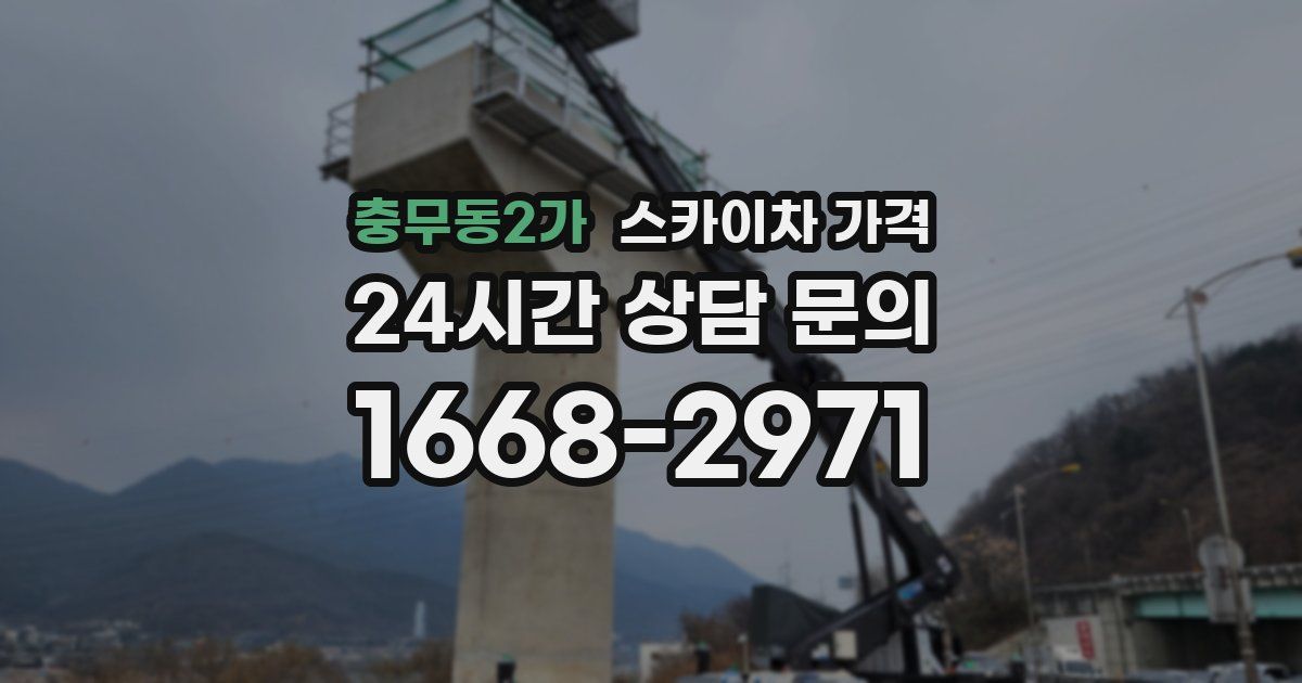 충무동2가 스카이차 가격