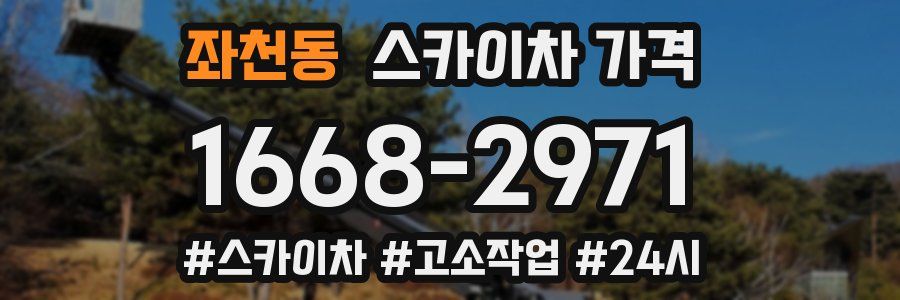 좌천동 스카이차 가격