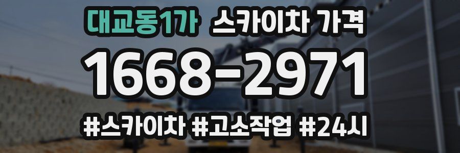 대교동1가 스카이차 가격